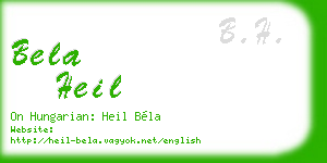 bela heil business card